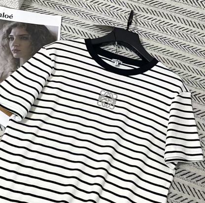 LOEWE ストライプ ロゴTシャツ【50％割引+送料無料】