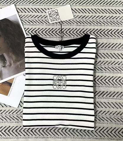 LOEWE ストライプ ロゴTシャツ【50％割引+送料無料】