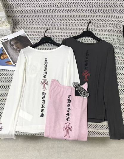 Chrome Hearts サンスクリット語長袖Tシャツ【50％割引+送料無料】