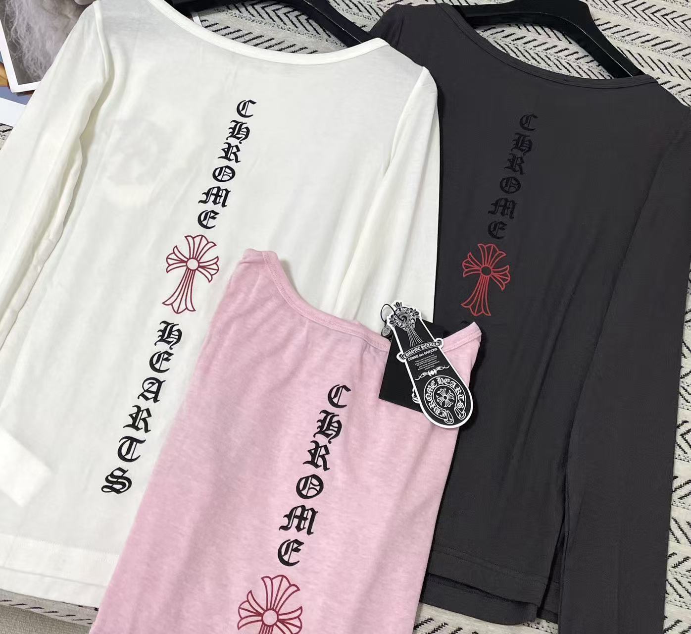 Chrome Hearts サンスクリット語長袖Tシャツ【50％割引+送料無料】