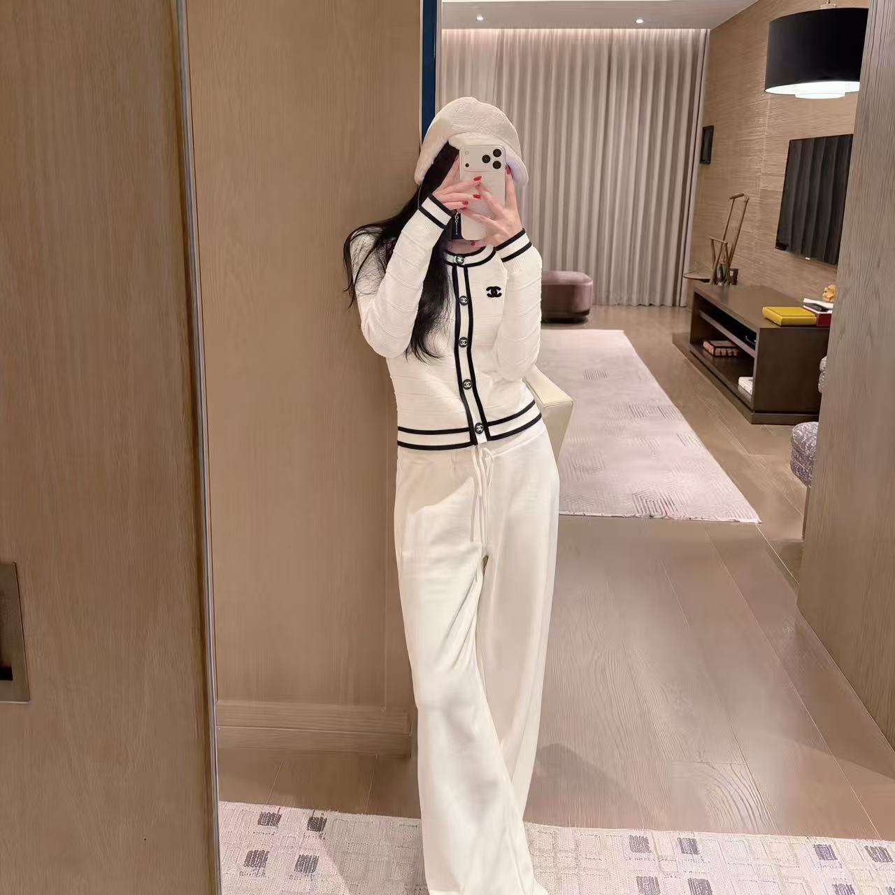 CHANEL ダブルC ウールカーディガン【50％割引+送料無料】