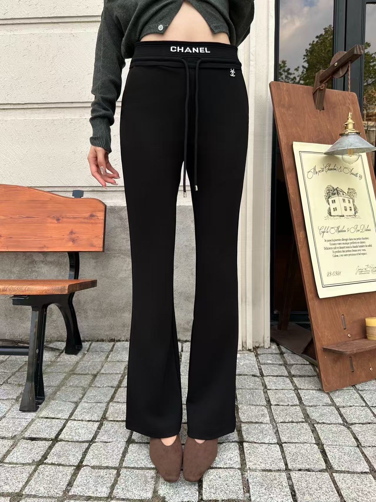 CHANE1 レターフレアパンツ【50％割引+送料無料】