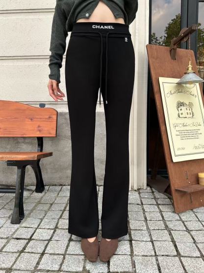 CHANE1 レターフレアパンツ【50％割引+送料無料】