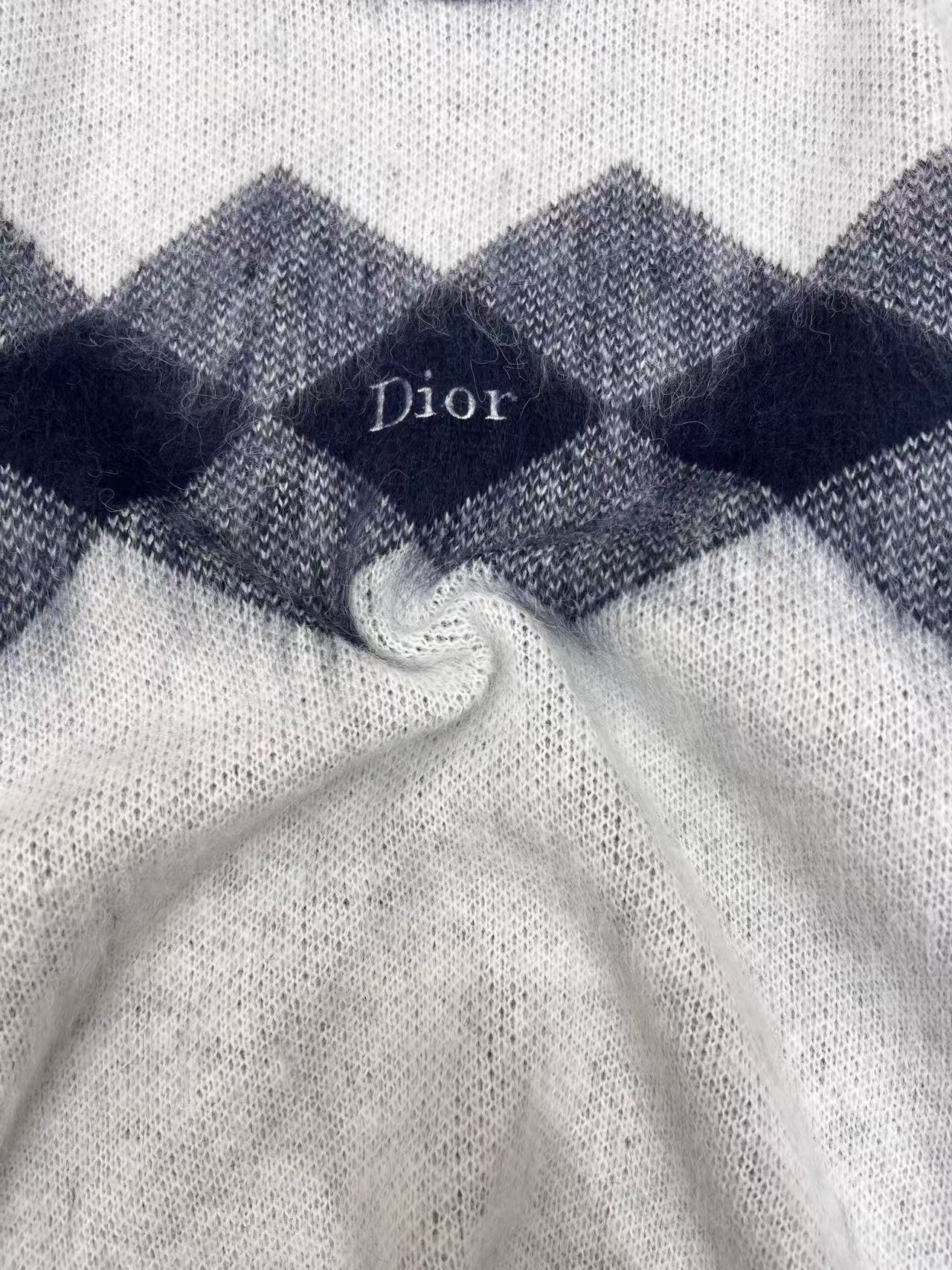 DIOR モヘア アーガイルニット【50％割引+送料無料】