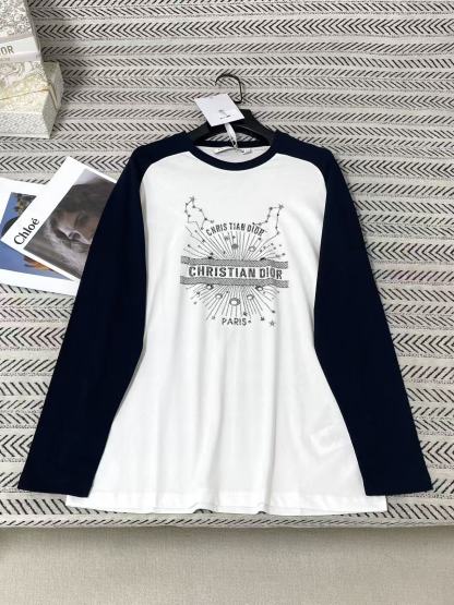 DIOR 五角星・ロゴ入り長袖Tシャツ【50％割引+送料無料】