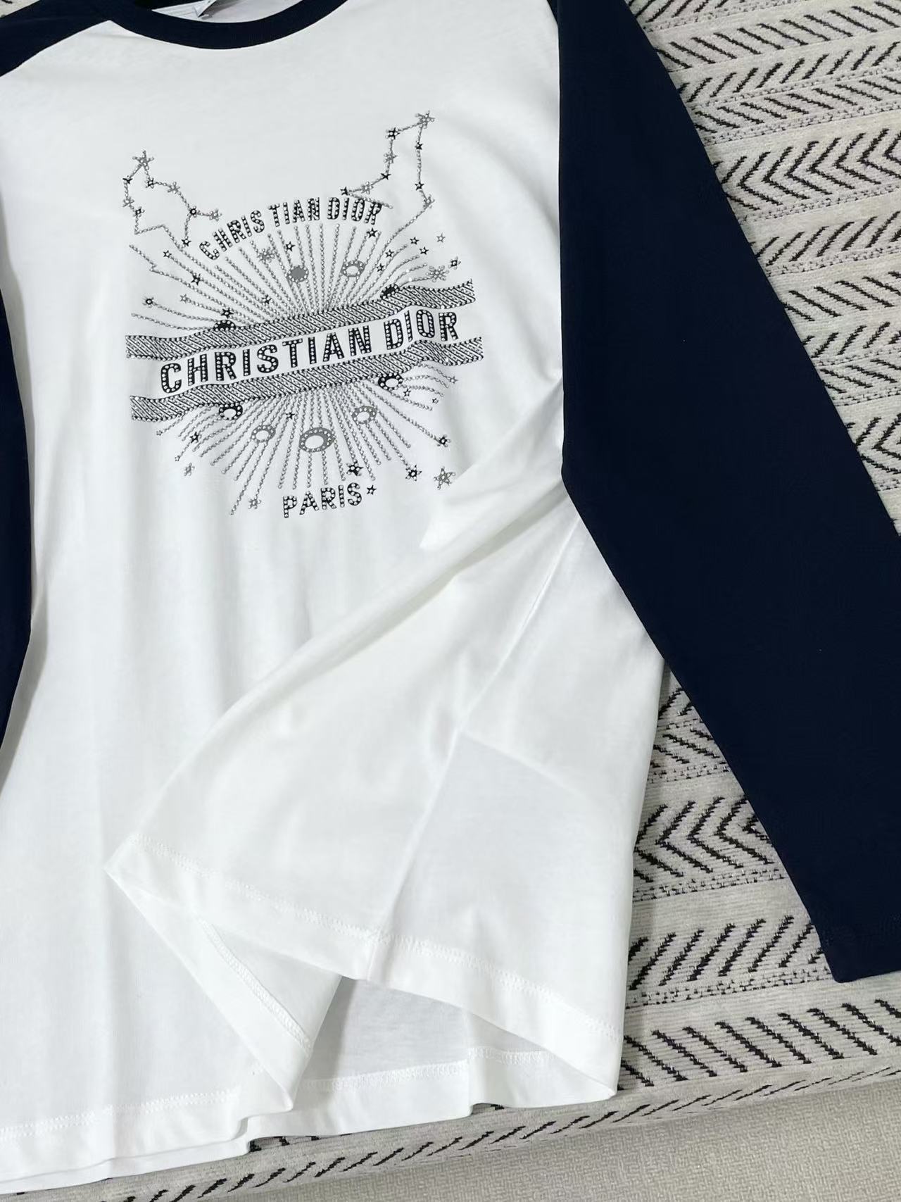 DIOR 五角星・ロゴ入り長袖Tシャツ【50％割引+送料無料】