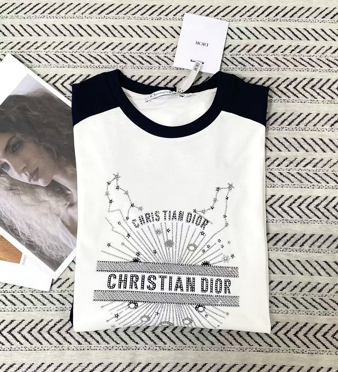 DIOR 五角星・ロゴ入り長袖Tシャツ【50％割引+送料無料】