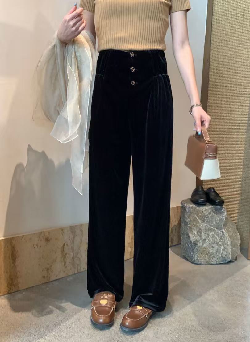 CHANEL ベルベットジャケット＆パンツ セットアップ【50％割引+送料無料】