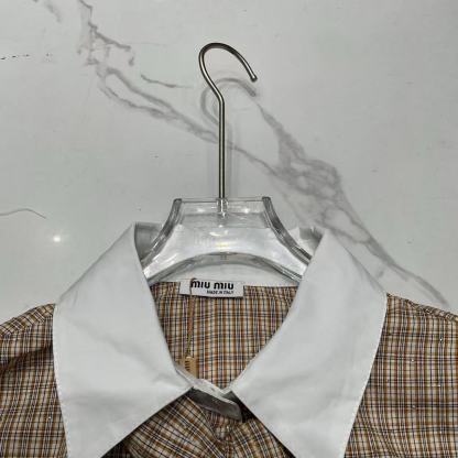 M1UM1U チェック柄ネクタイシャツ【50％割引+送料無料】