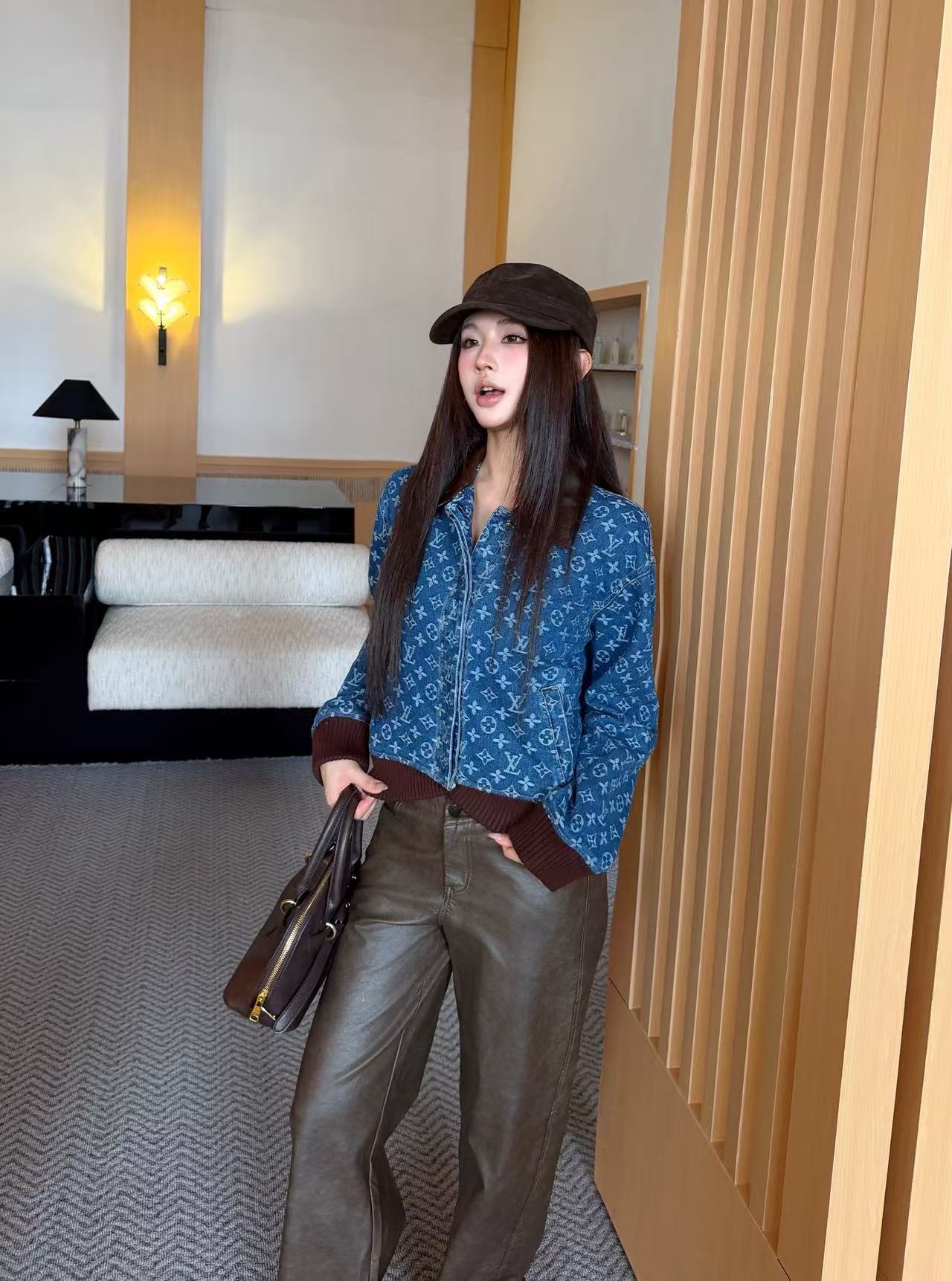 LV ハイクオリティ・プリントデニムジャケット【50％割引+送料無料】