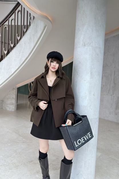 LOEWE ラペル付きフード付きウィンドブレーカー【50％割引+送料無料】