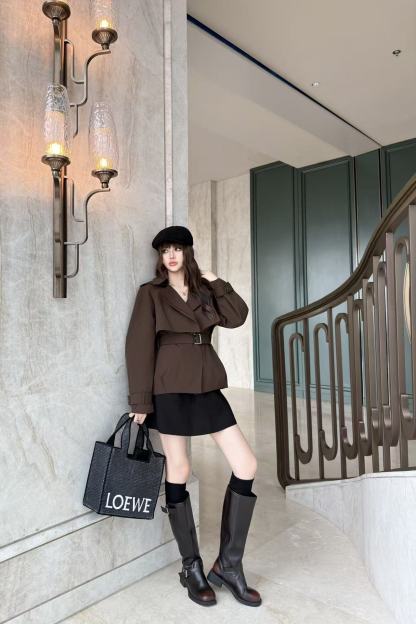 LOEWE ラペル付きフード付きウィンドブレーカー【50％割引+送料無料】