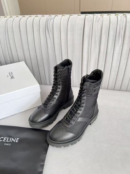 CELINE 高品質牛革マーチンブーツ【50％割引+送料無料】