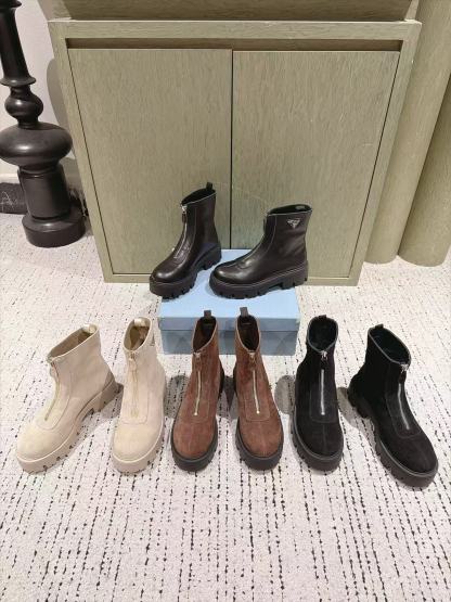 PR4DA ハイクオリティ・トライアングルロゴ・ジップショートブーツ【50％割引+送料無料】