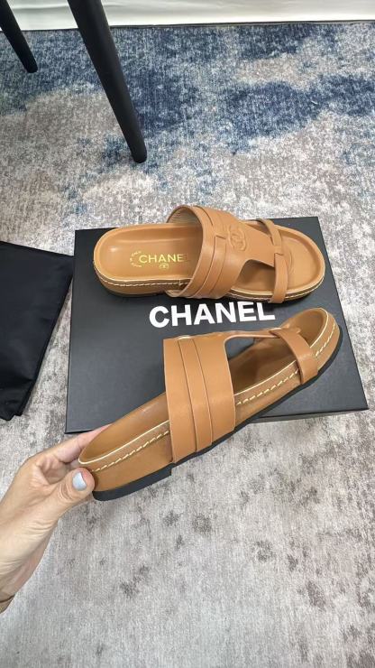CHANE1 シンプル ダブルC スリッパ【50％割引+送料無料】