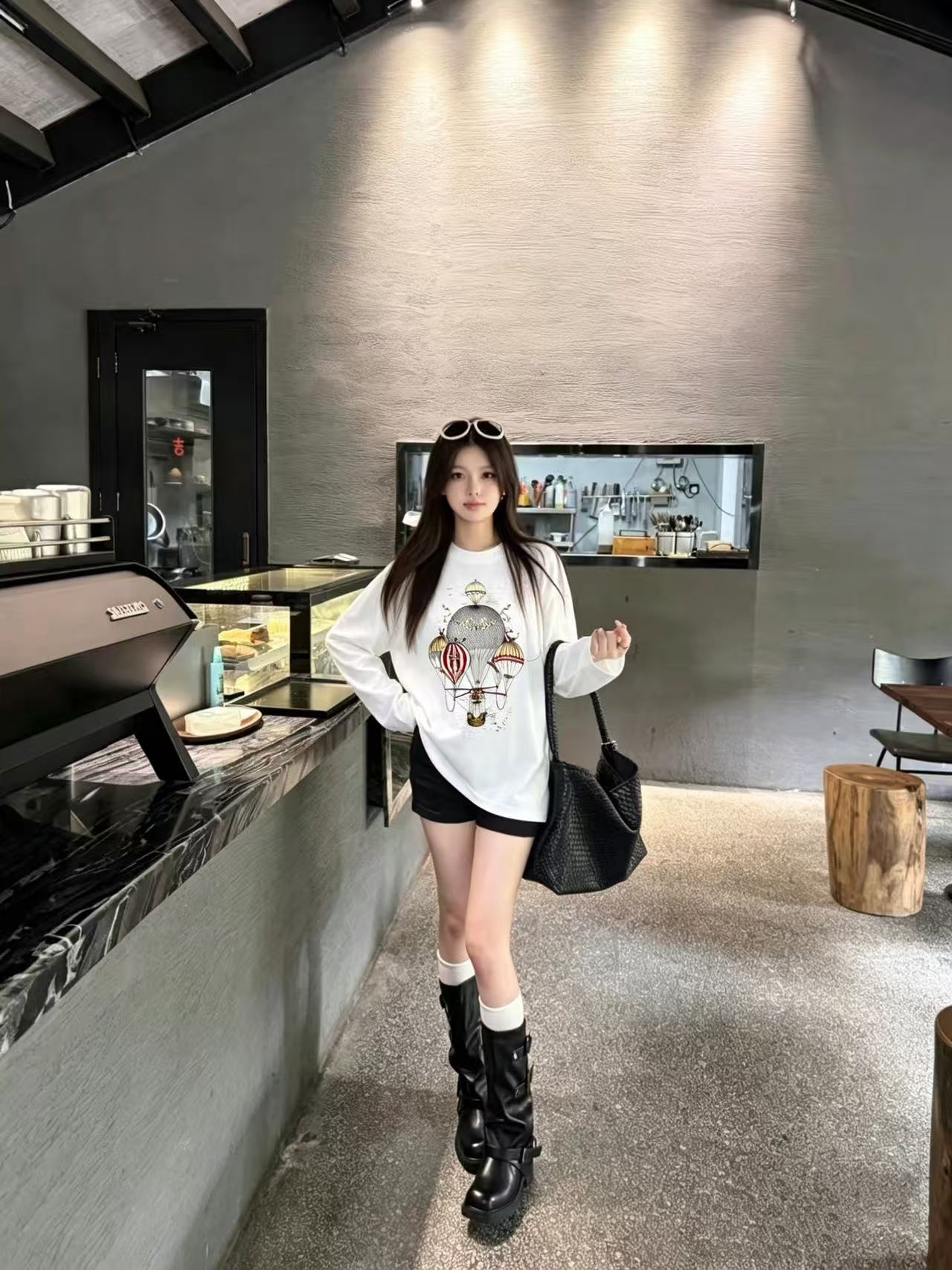 DIOR 熱気球＆レター 長袖Tシャツ【50％割引+送料無料】
