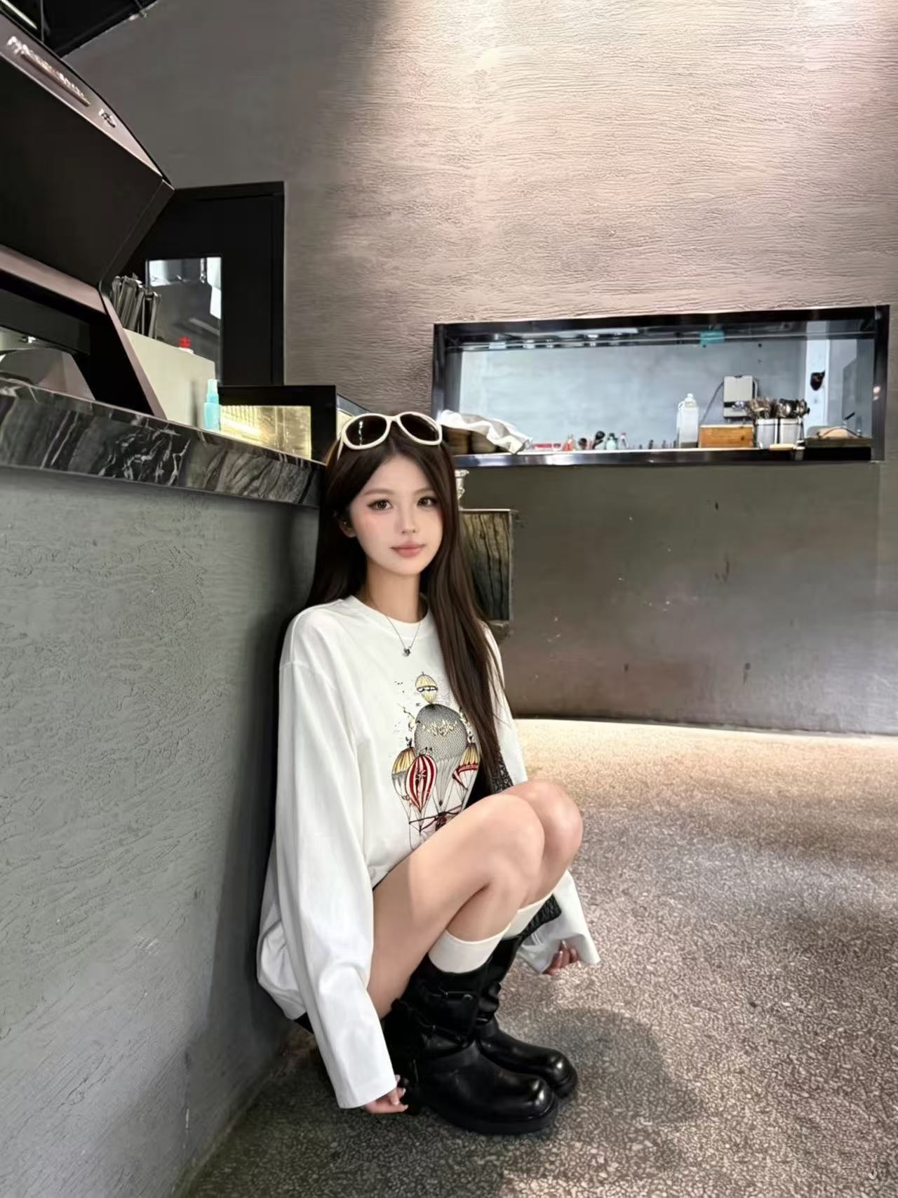 DIOR 熱気球＆レター 長袖Tシャツ【50％割引+送料無料】