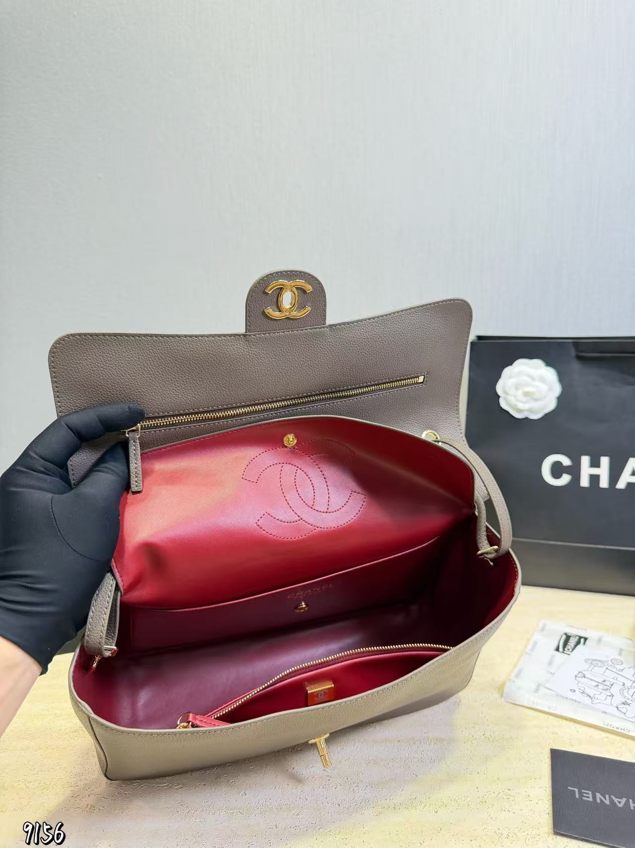 CHANE1 レザーショルダーハンドバッグ【50％割引+送料無料】