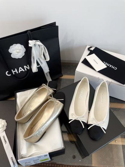 CHANE1 高品質ダブルCフラットシューズ【50％割引+送料無料】