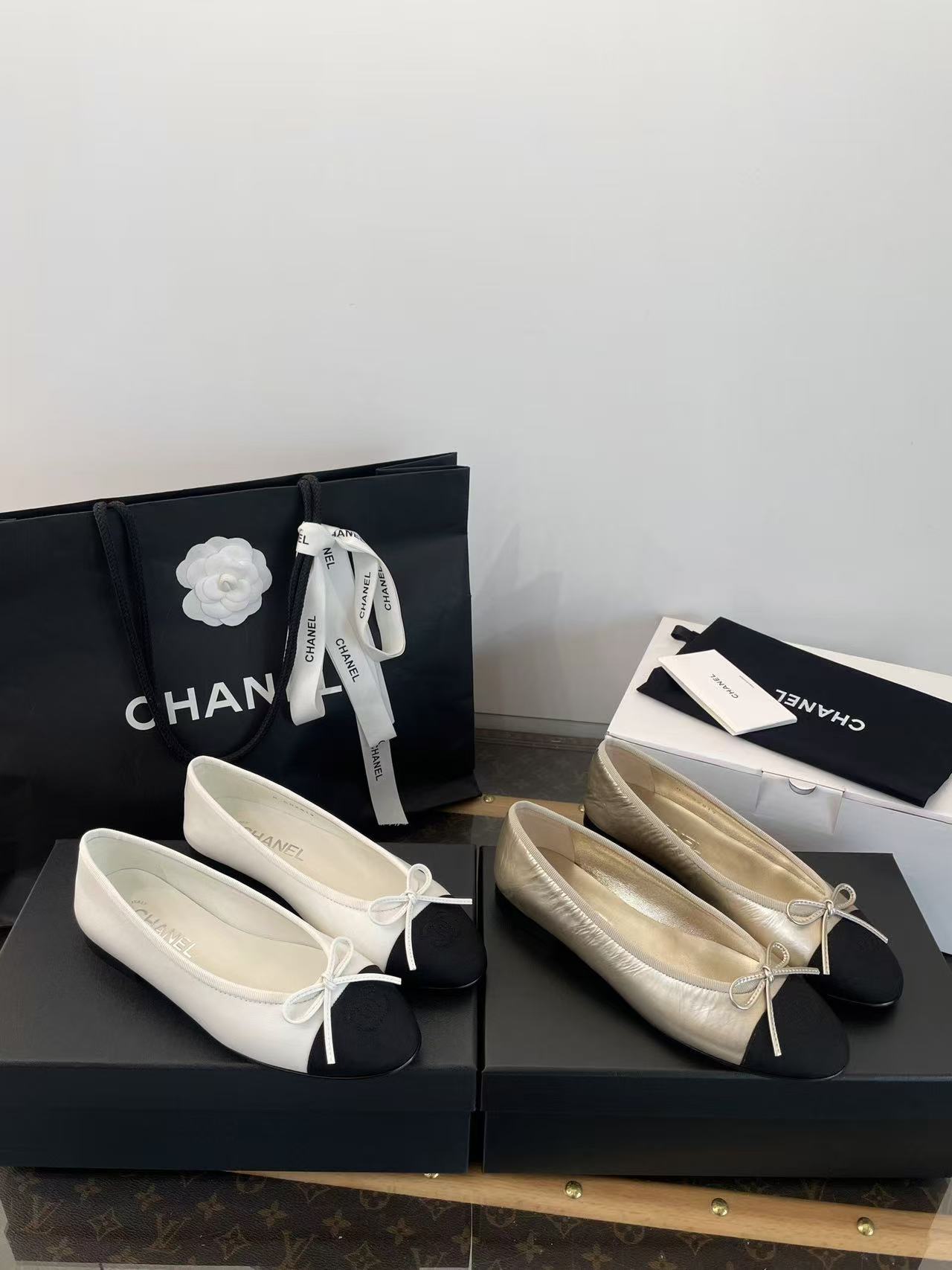 CHANE1 高品質ダブルCフラットシューズ【50％割引+送料無料】