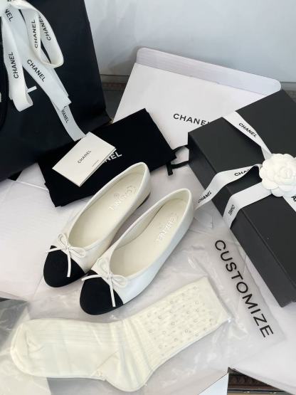 CHANE1 高品質ダブルCフラットシューズ【50％割引+送料無料】