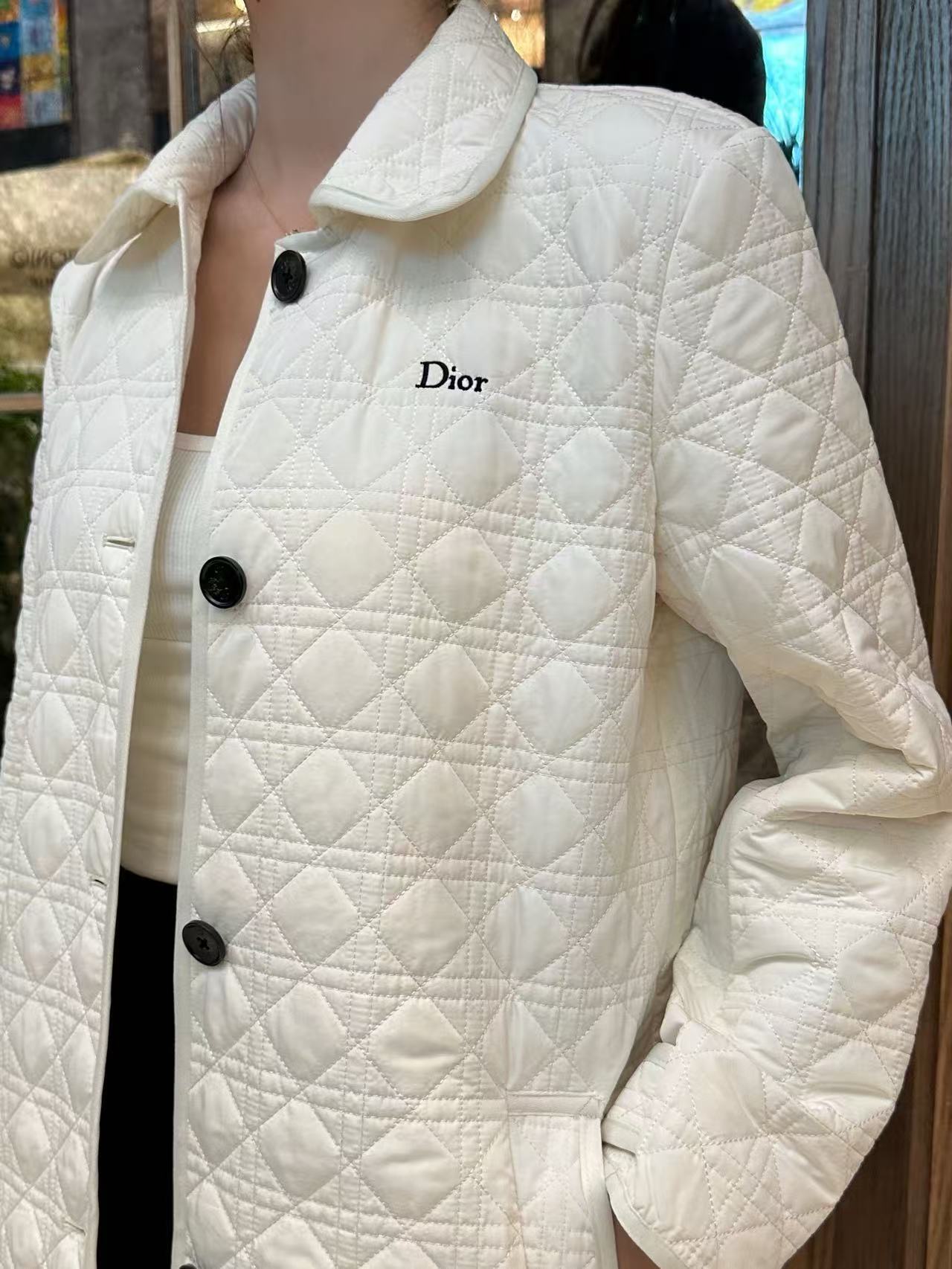 DIOR 格子柄レースアップロングコート【50％割引+送料無料】