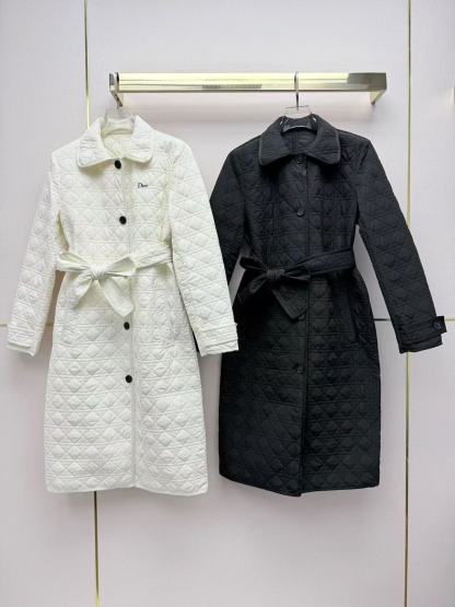 DIOR 格子柄レースアップロングコート【50％割引+送料無料】