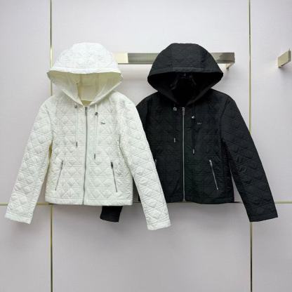DIOR 格子柄フード付きショートジャケット【50％割引+送料無料】
