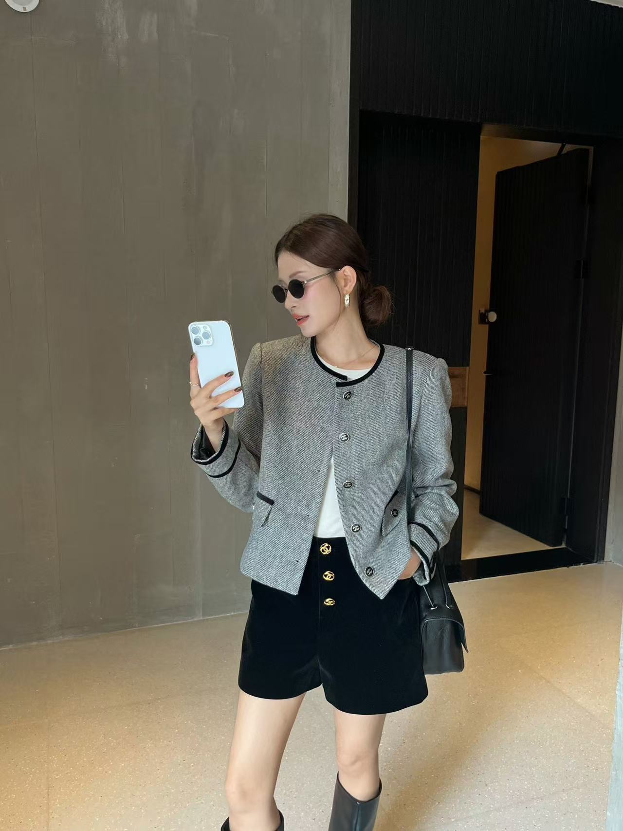 CHANE1 ボタンダブルCジャケット【50％割引+送料無料】