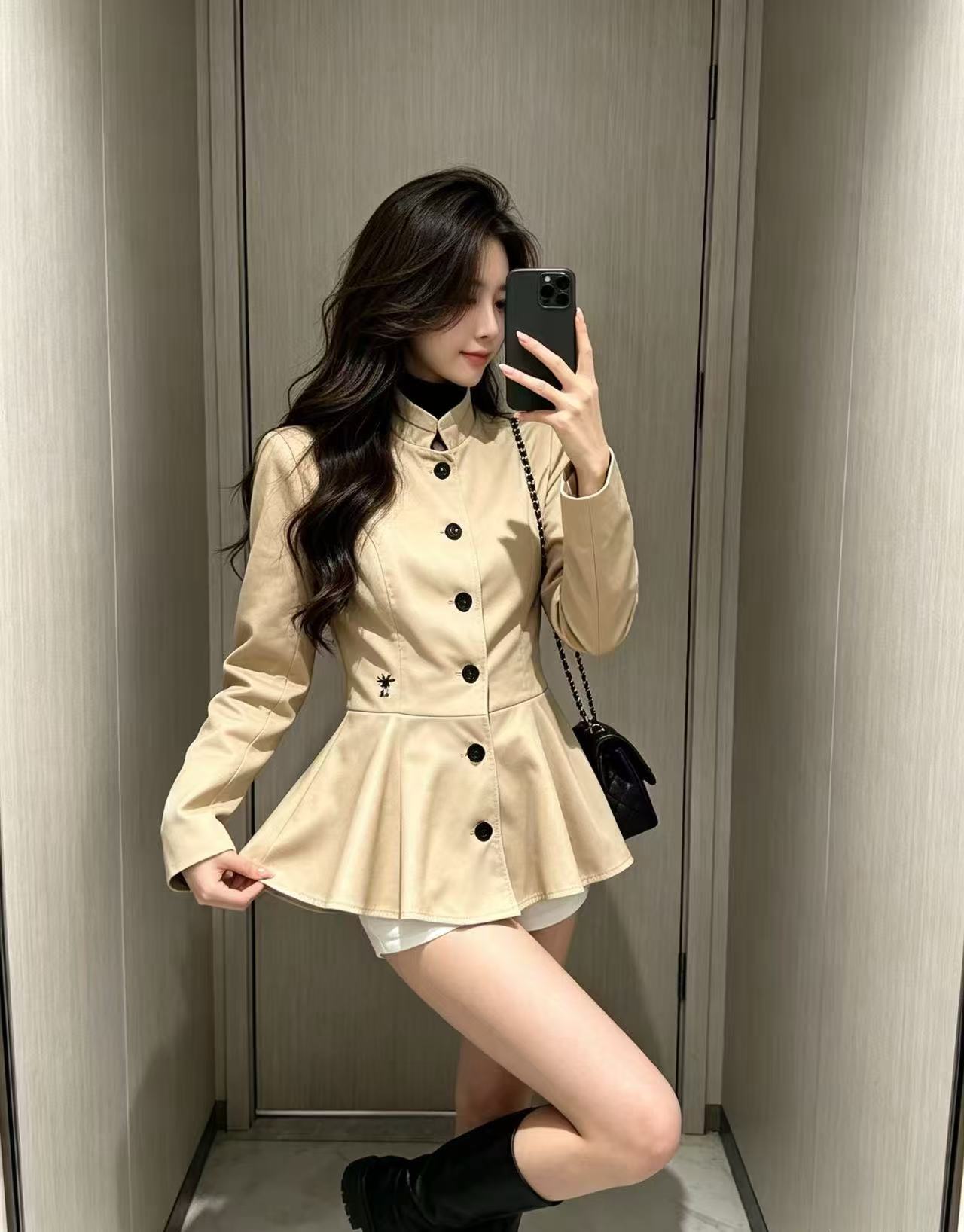 DIOR シングルボタン・ラッフルシャツ【50％割引+送料無料】