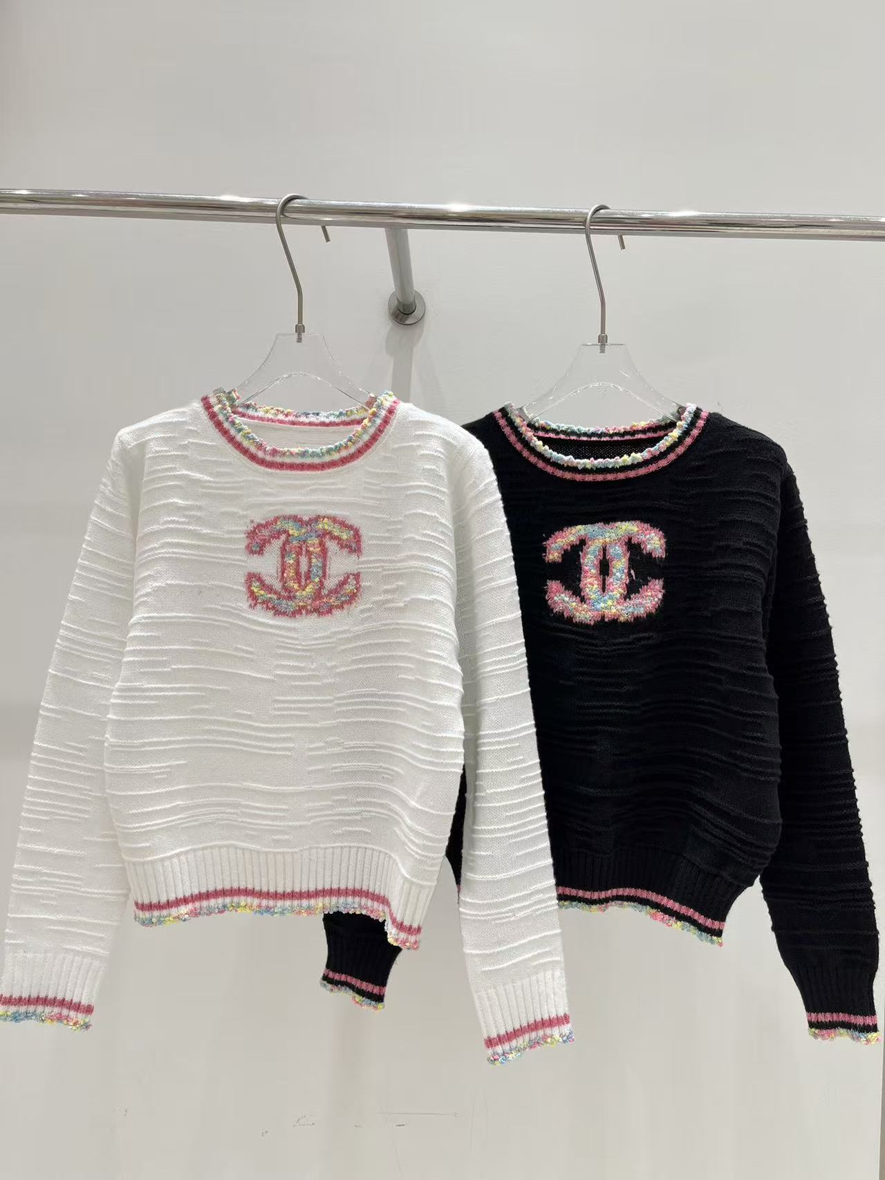 CHANE1 ダブルC カラフルセーター【50％割引+送料無料】