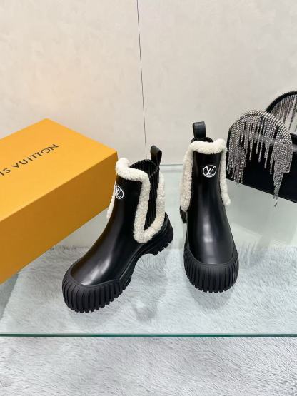 LV ハイクオリティ・ウールショートブーツ【50％割引+送料無料】