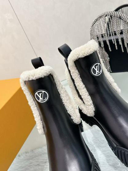 LV ハイクオリティ・ウールショートブーツ【50％割引+送料無料】
