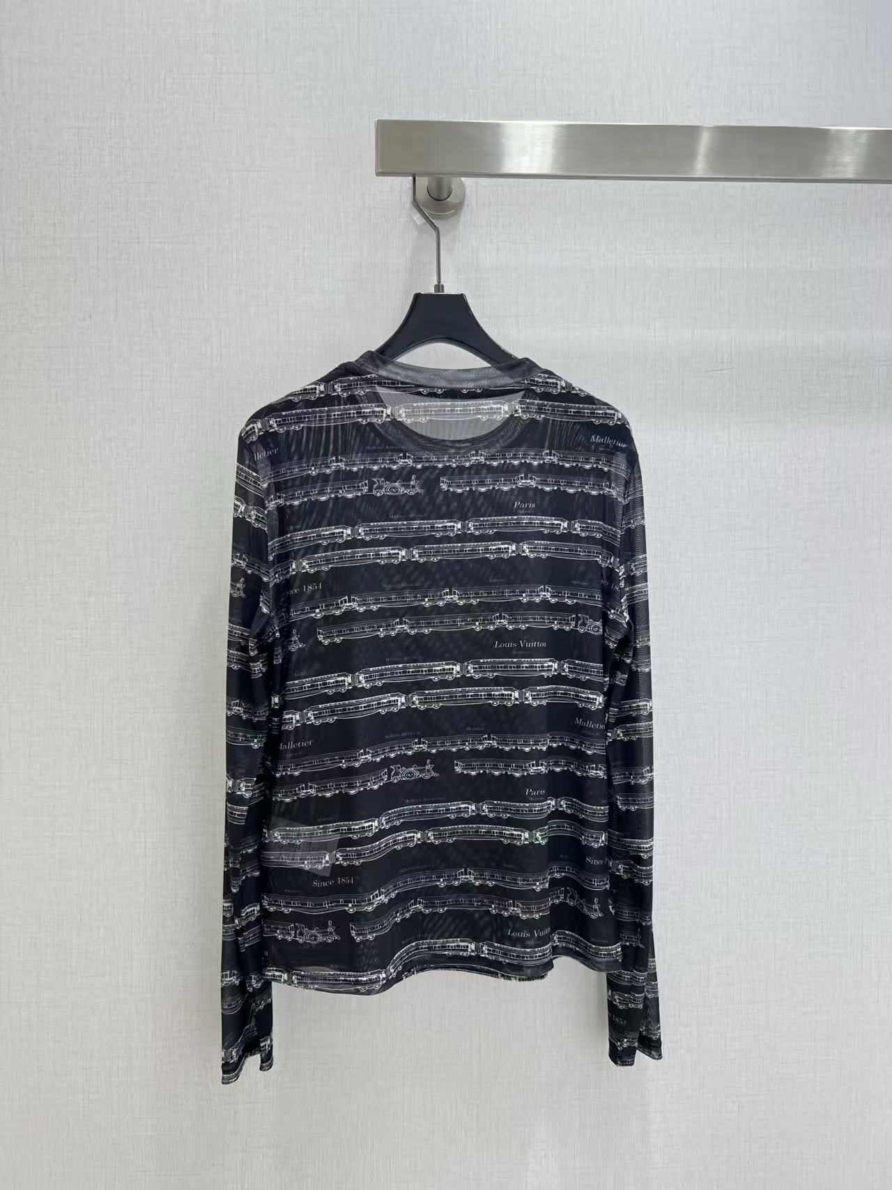 LVプリント長袖Tシャツ【50％割引+送料無料】
