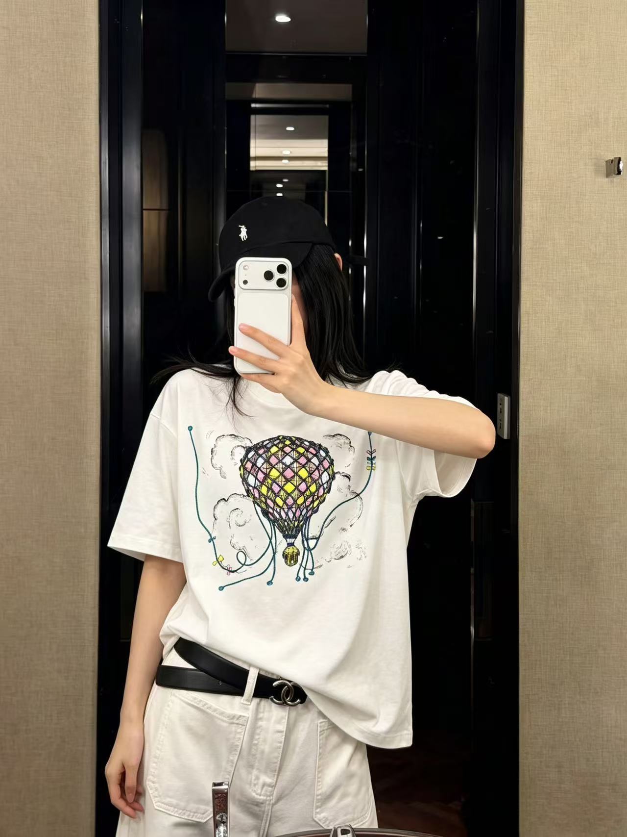 DI0R熱気球プリントTシャツ【50％割引+送料無料】