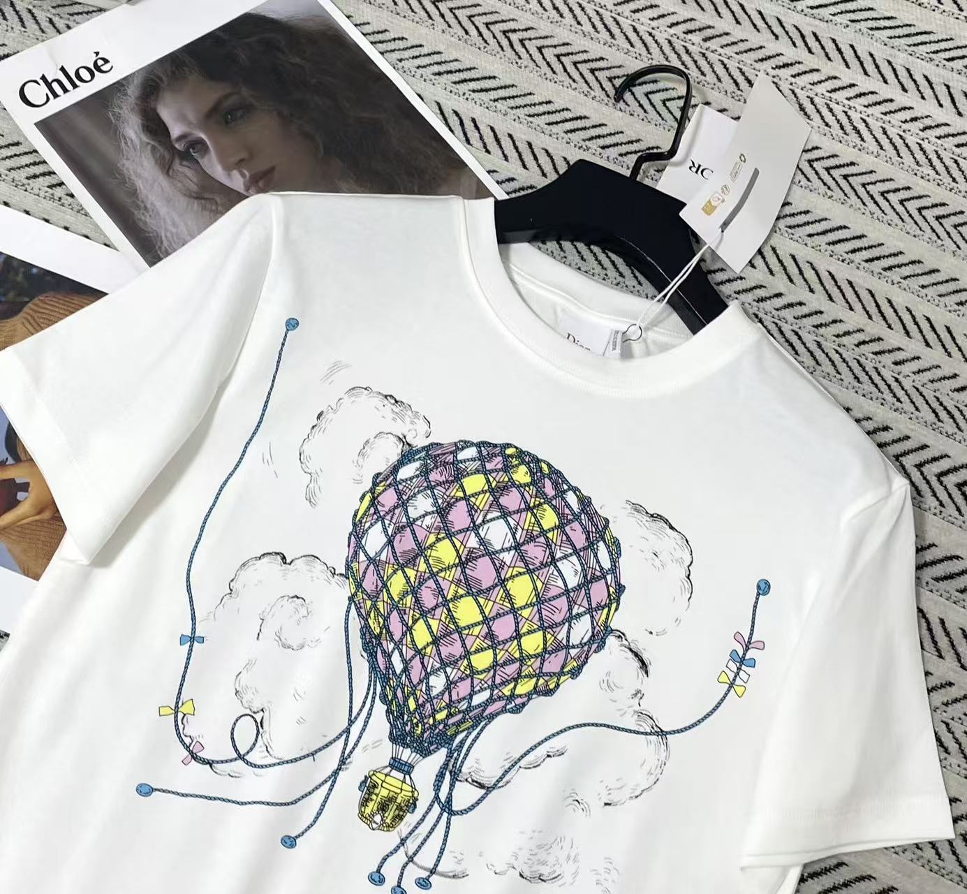 DI0R熱気球プリントTシャツ【50％割引+送料無料】