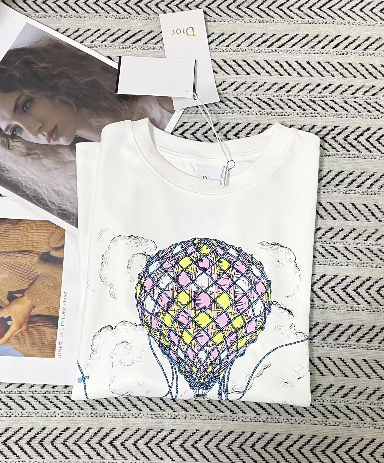DI0R熱気球プリントTシャツ【50％割引+送料無料】