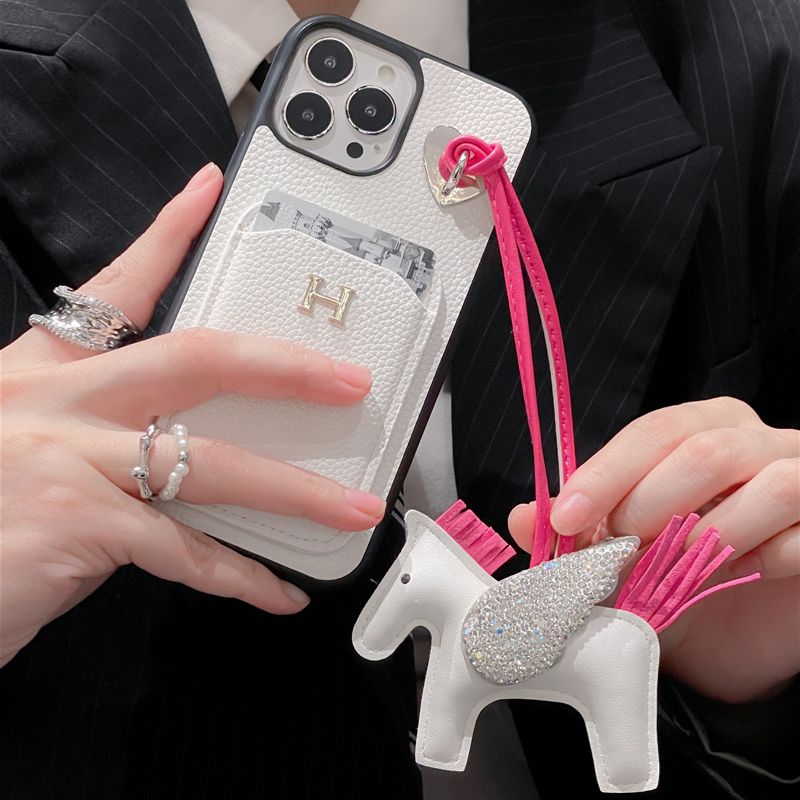 [HERME5]24新着エルメスのレザースマホケース（ポニー）📱【50％割引+送料無料】