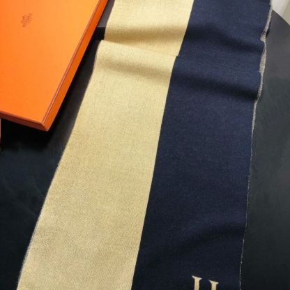 [HERME5]🧣カラーブロック カシミア スカーフ🧣【50％割引+送料無料】