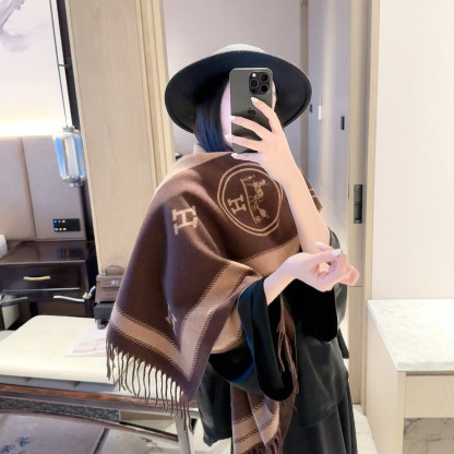 🧣エルメス カシミヤスカーフ【50％割引+送料無料】