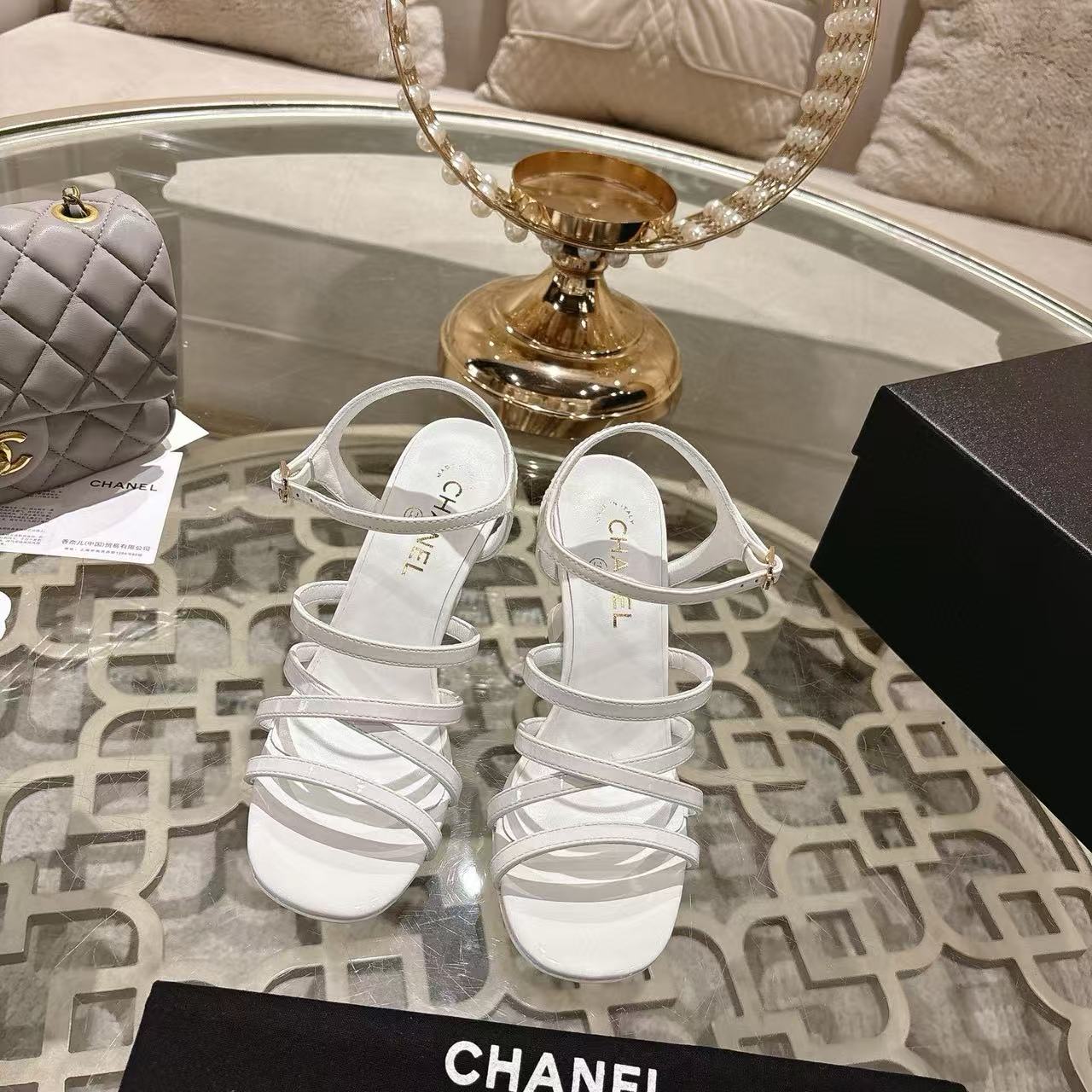 CHANE1 高品質ダブルCハイヒールサンダル【50％割引+送料無料】