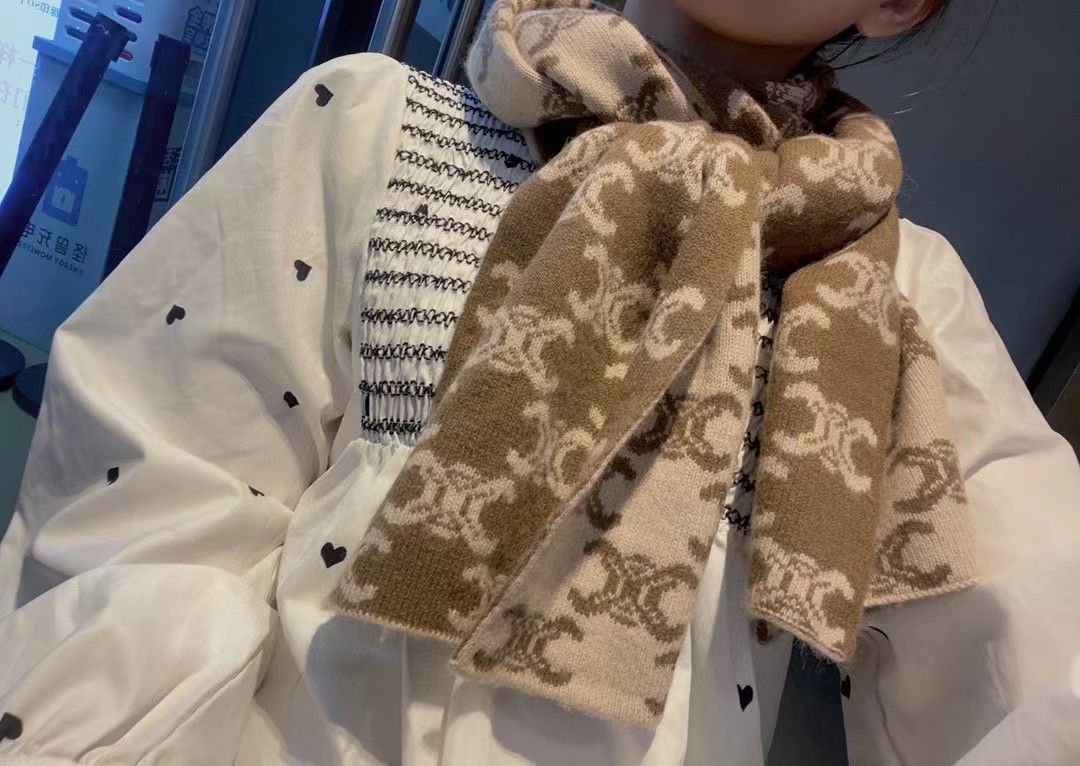 [CEL1NE]🧣リバーシブルウールスカーフ🧣【50％割引+送料無料】