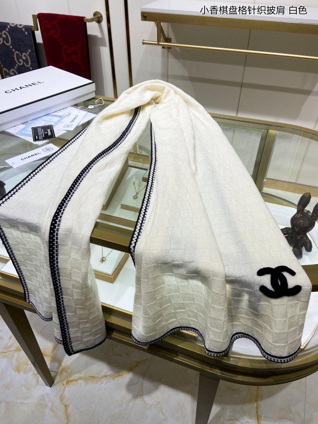 [CHANE1]🧣リバーシブルウールスカーフ🧣【50％割引+送料無料】