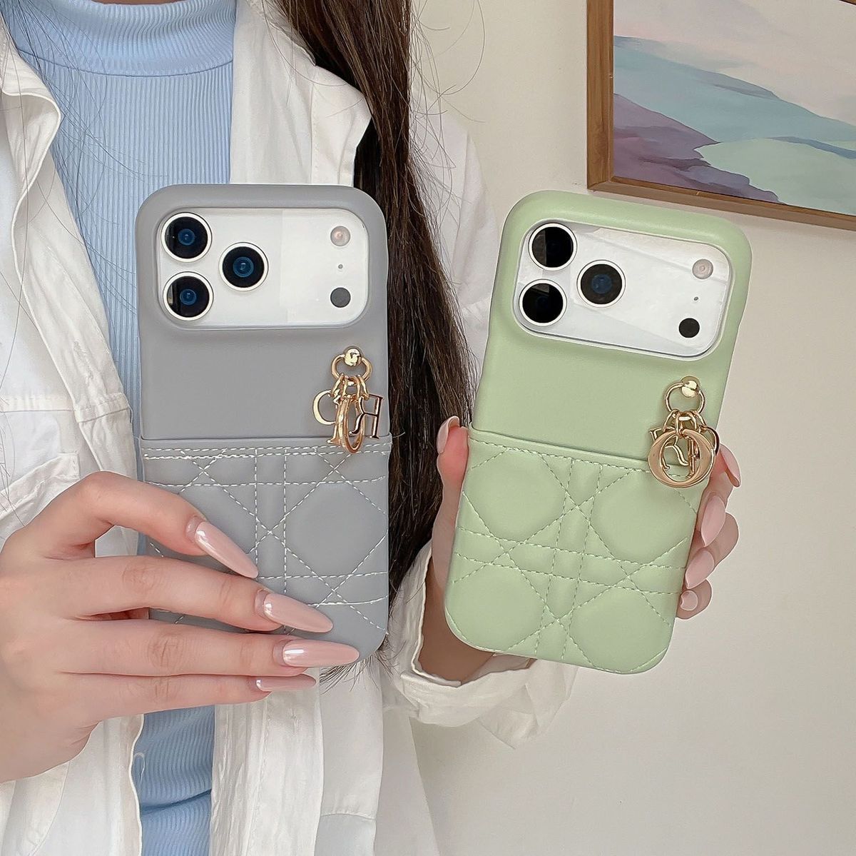 📱Di0r レザースマホケース💎