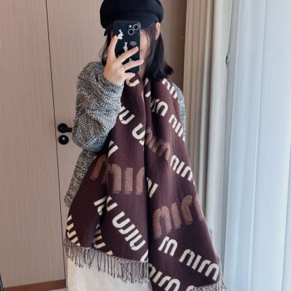 [M1UM1U]🧣リバーシブルフリンジスカーフ🧣【50％割引+送料無料】