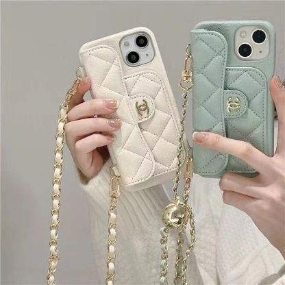 [CHANE1]レザークロスボディチェーンフォンケース📱【50％割引+送料無料】