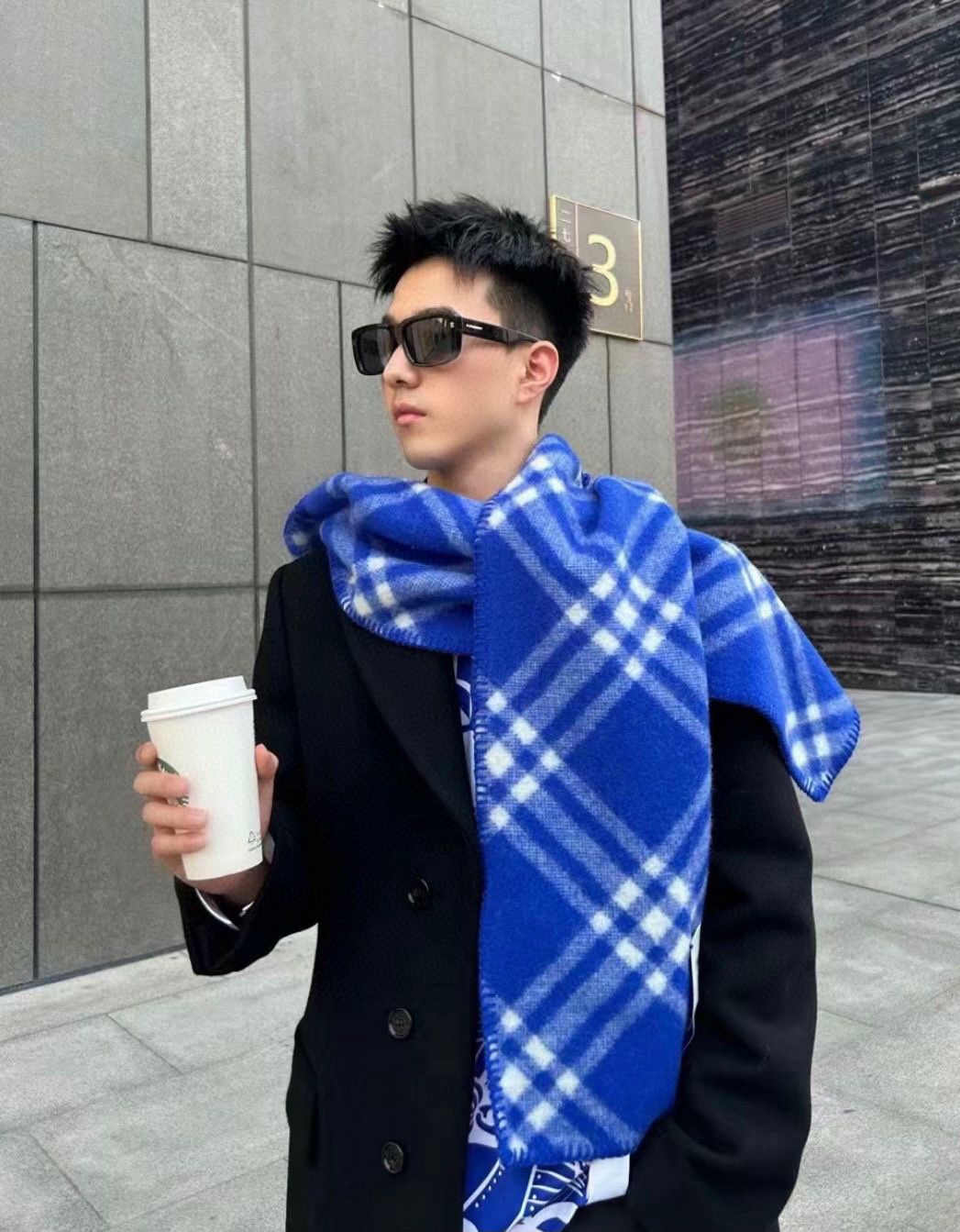 [BURBERR丫]🧣カラーブロック カシミア スカーフ🧣【50％割引+送料無料】