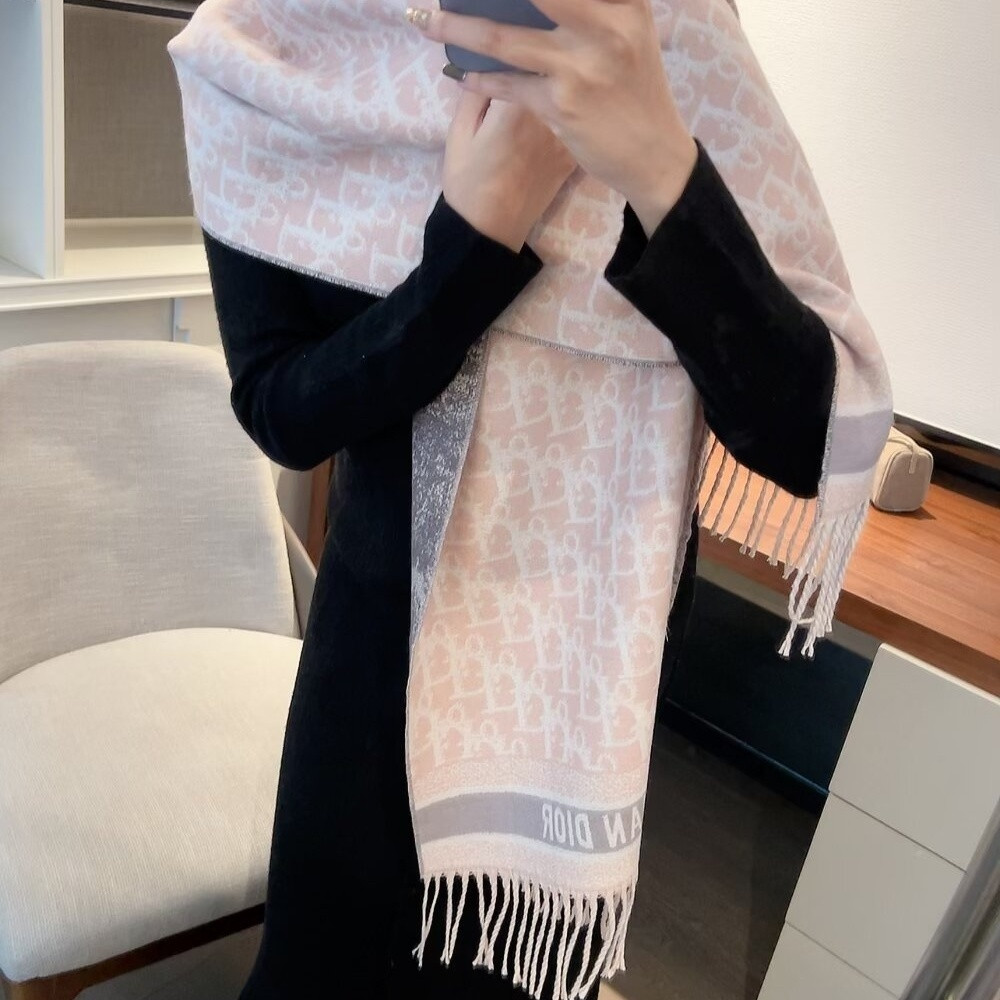 🧣ディオール AB面カシミヤマフラー