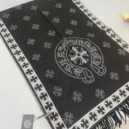 🧣クロムハーツ クロス柄スカーフ【50％割引+送料無料】