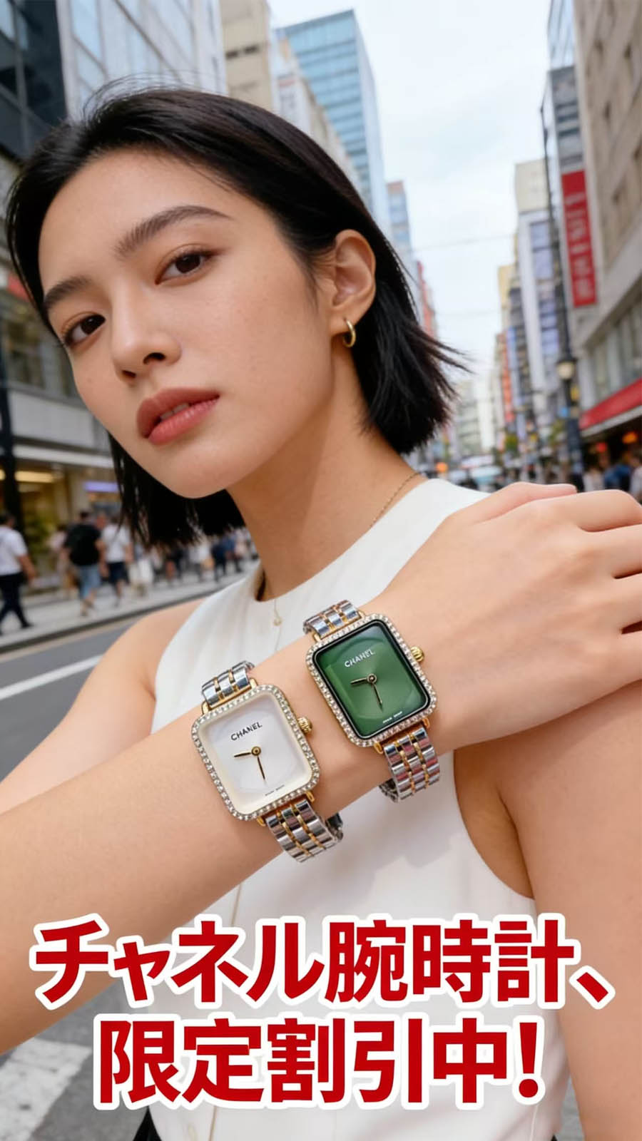 ⌚CHANE1ダイヤモンドスクエアレディースウォッチ🎁